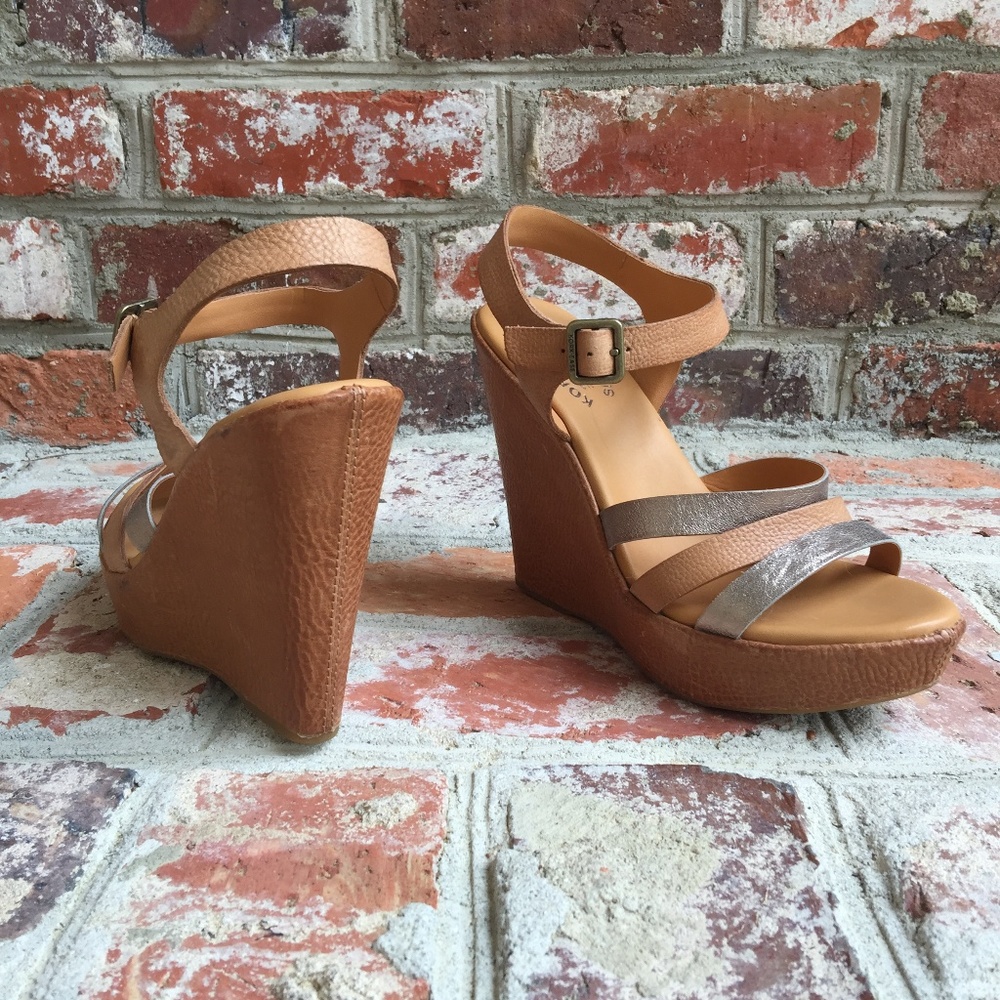 Kork Ease Tan Platform Wedge 8